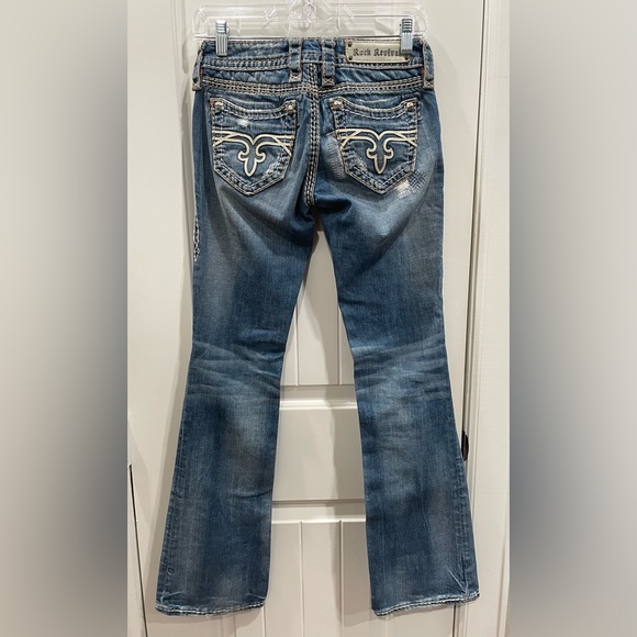 Rock Revival Heidi Distressed Bootcut Jeans Sz 25 - Picture 3 of 6